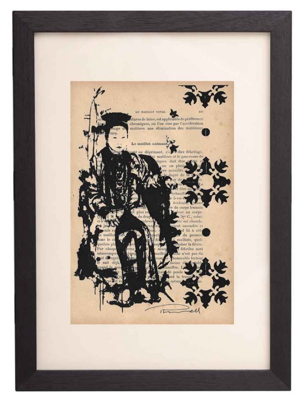 Peranakan, Nyonya, Matriarch, Acrylic Screen Print on Paper, by Thomas Powell Artist