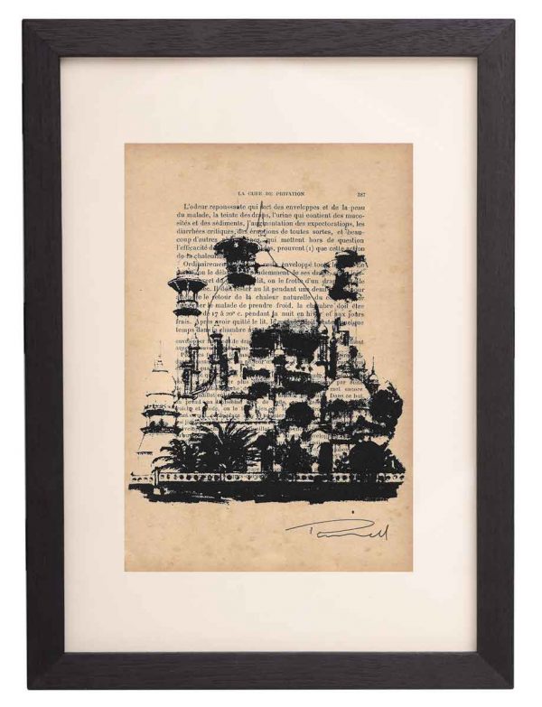 Mosque, Acrylic Screen Print on Paper, by Thomas Powell Artist