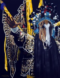 Acrylic painting on canvas, Chinese Zodiac Horse on Canvas, by Thomas Powell Artist 2014